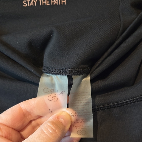 CALIA by Carrie Underwood Black Bike Shorts High-Waisted Stretch - Picture 2 of 6